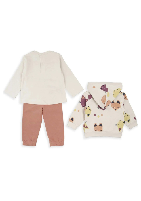 Trening fetite 3 piese, bumbac oeko tex, imprimeu vulpite, multicolor, brand Babybol [2]
