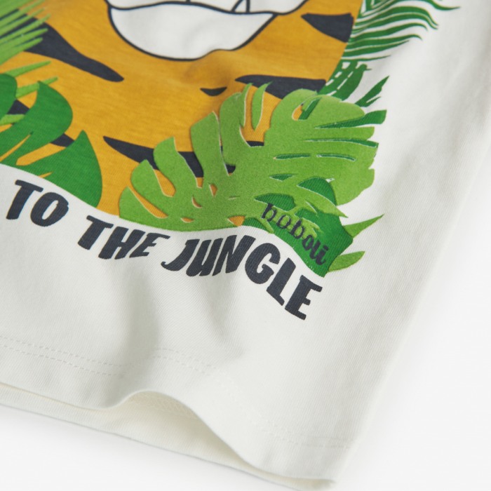 Tricou baiat cu maneca scurta, imprimeu tigru, Boboli [3]