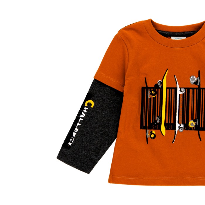 Tricou baiat maneca lunga, aspect dublu, Boboli [3]