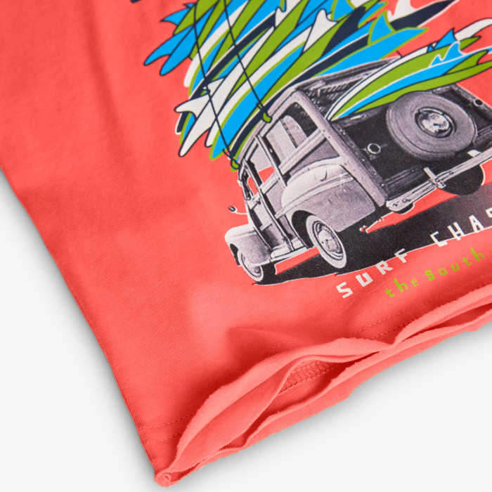 Tricou baiat maneca scurta, bumbac better cotton, orange, brand Boboli [4]