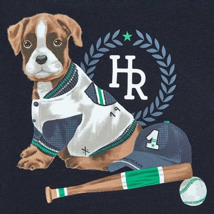 Tricou bebe baiat,imprimeu catel, navy, Mayoral [3]