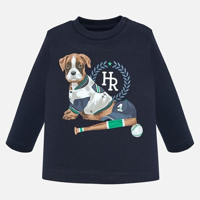 Tricou bebe baiat,imprimeu catel, navy, Mayoral [1]