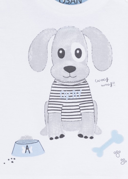 Tricou bebe baiat maneca scurta, imprimeu catel, Losan [3]