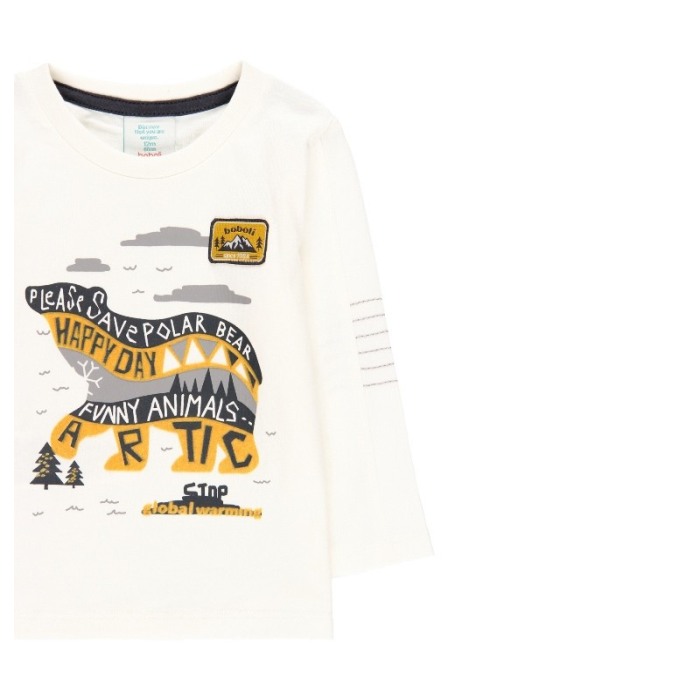 Tricou Boboli baiat maneca lunga , imprimeu urs, Boboli [3]