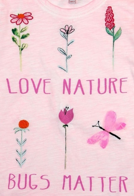 Tricou fete 4-14ani Boboli cu maneca scurta, roz [3]