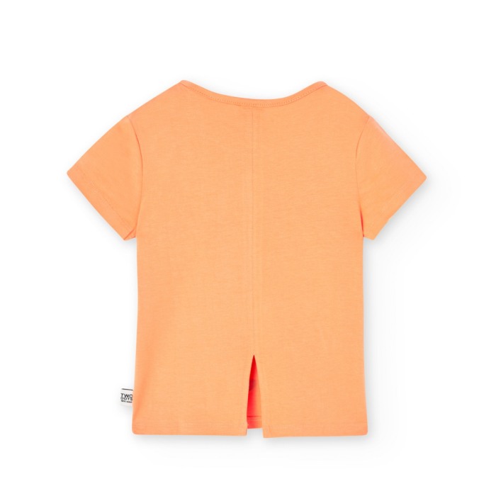 Tricou fete 4-16 ani, bumbac, animal print, portocaliu, brand BOBOLI [2]