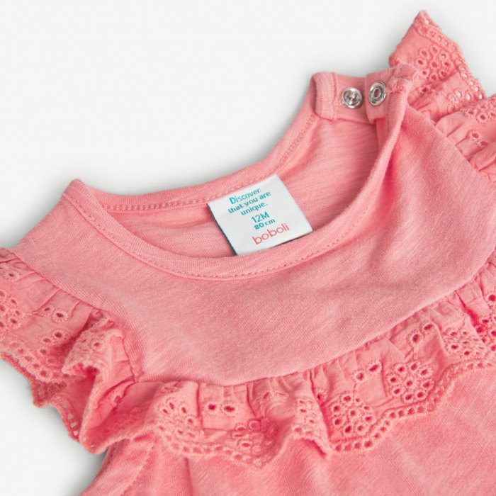 Tricou fete 6 luni-8 ani, broderie florala aplicata, bumbac better cotton, Boboli - 228091 [3]