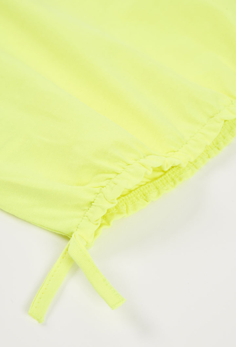 Tricou fete 8-14 ani, floaredin strasuri negre, culoare neon, brand Boboli [6]