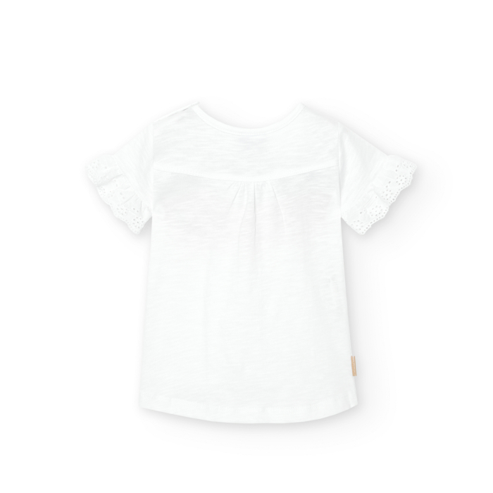 Tricou fete bumbac better cotton, broderie florala, brand Boboli [2]