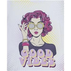 Tricou fete bumbac, maneca scurta, imprimeu grafic, UBS2 [3]