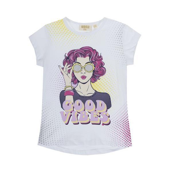 Tricou fete bumbac, maneca scurta, imprimeu grafic, UBS2 [1]