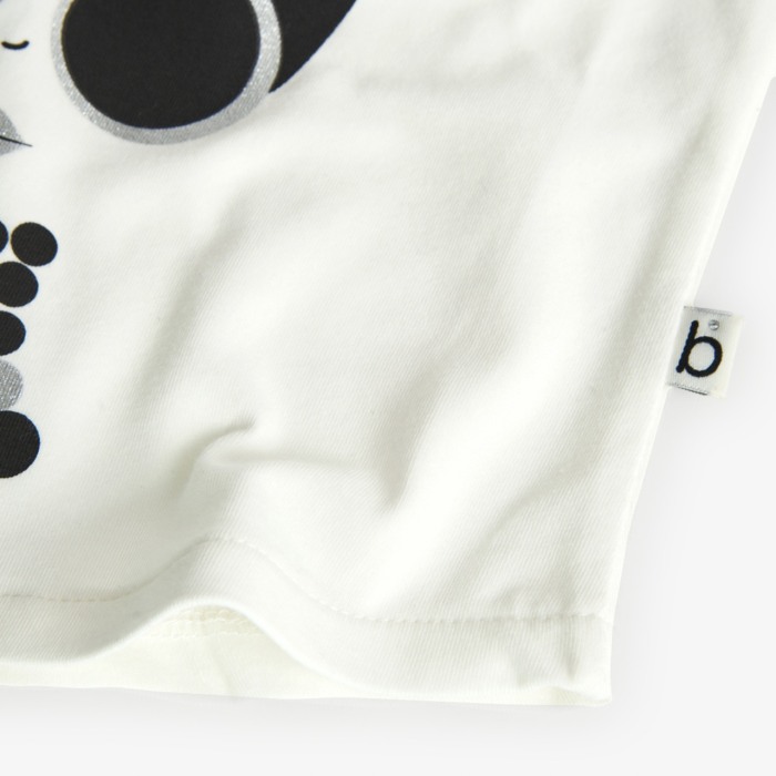 Tricou fete CHIC, ornat cu perle la guler, alb, Boboli [4]