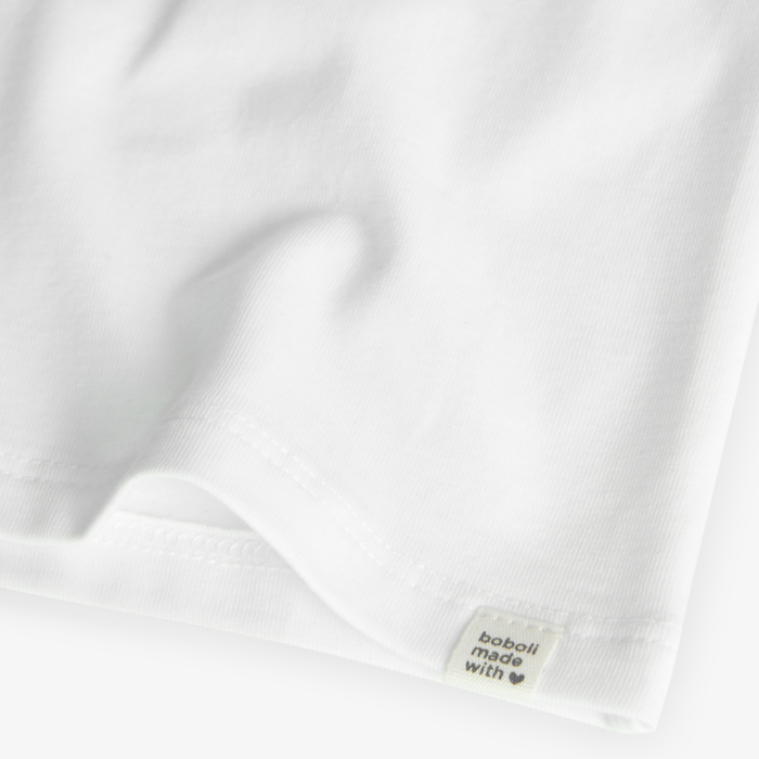 Tricou fete maneca lunga 4-14 ani, bumbac, model grafic rebel girl, alb, brand Boboli [4]