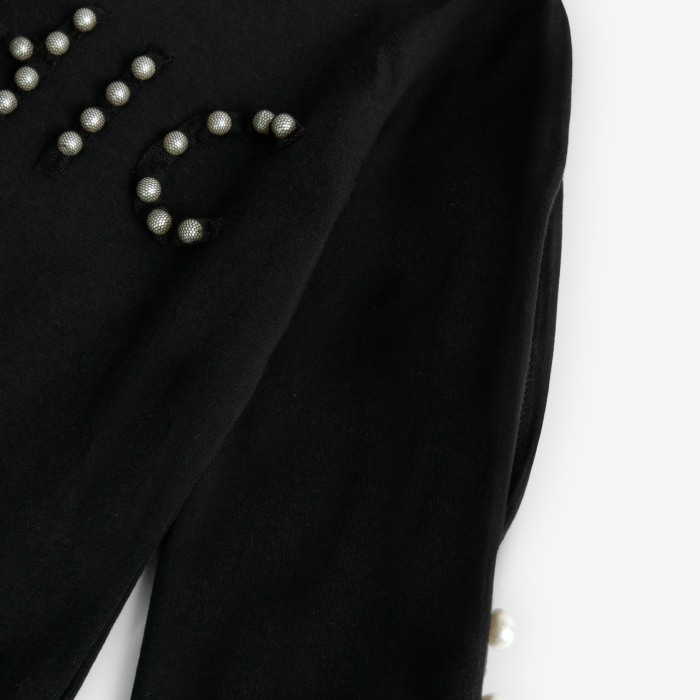 Tricou fete maneca lunga, gama CHIC, perle, negru, Boboli [5]