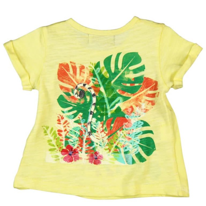 Tricou fete maneca scurta, galben, Boboli [2]