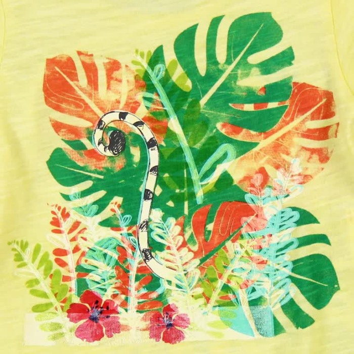 Tricou fete maneca scurta, galben, Boboli [4]