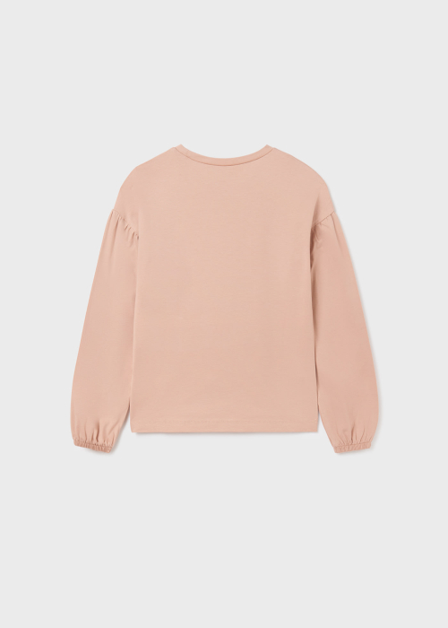 Tricou fete roz, bumbac, imprimeu auriu, brand Mayoral [3]