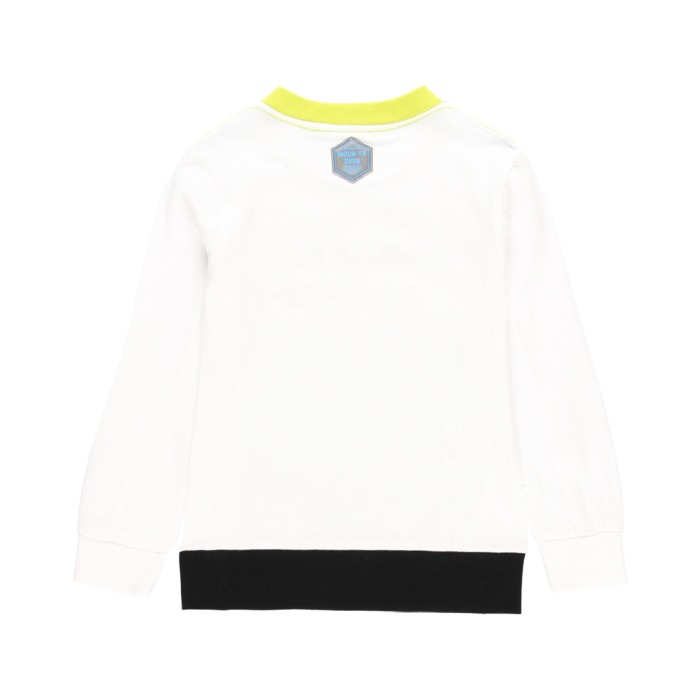 Tricou maneca lunga baiat, imprimeu text verde, Boboli [2]