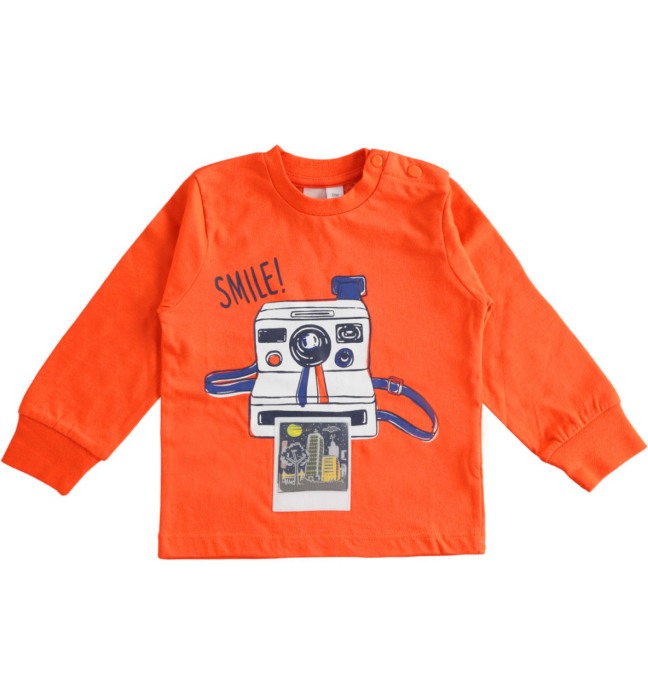Tricou maneca lunga baiat,orange,iDO [1]