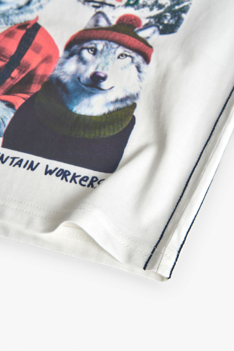 Tricou maneca lunga baieti, bumbac, imprimeu grafic, brand Boboli [5]