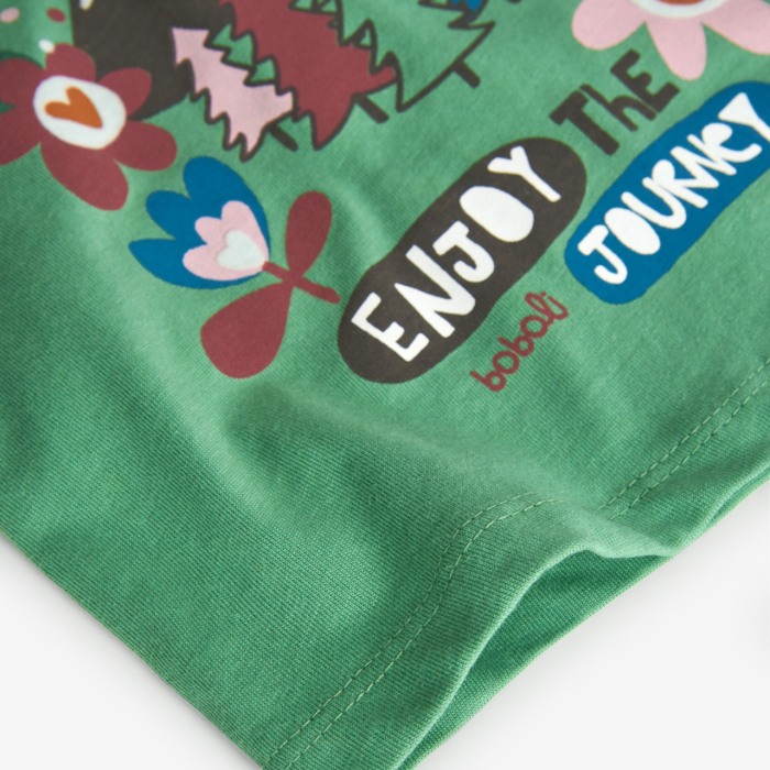 Tricou maneca lunga fete, bumbac better cotton, verde, brand Boboli [4]