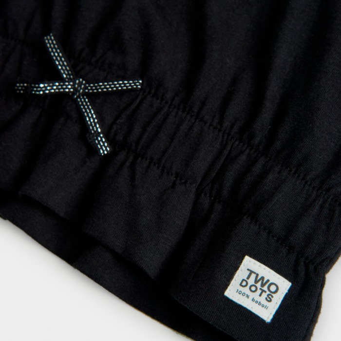 Tricou maneca lunga fete, bumbac, negru, Boboli [4]