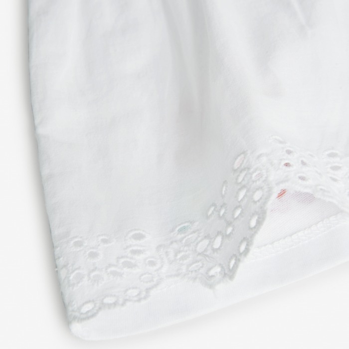 Tricou maneca lunga fete, imprimeu si aplicatii florale, bumbac better cotton, alb, Boboli [2]