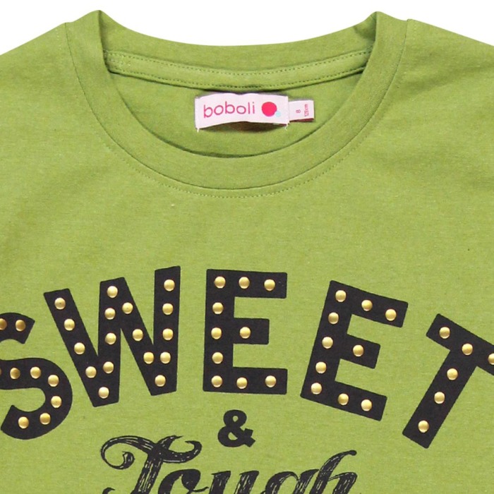 Tricou maneca lunga fete, sweet, verde, Boboli [3]