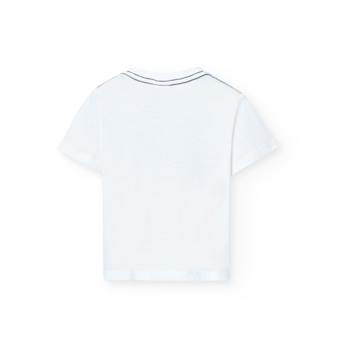 Tricou maneca scurta baiat 1-8 ani, racing car, alb, brand Boboli [2]