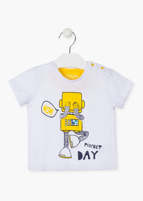Tricou maneca scurta bebe baiat perfect day Losan [1]