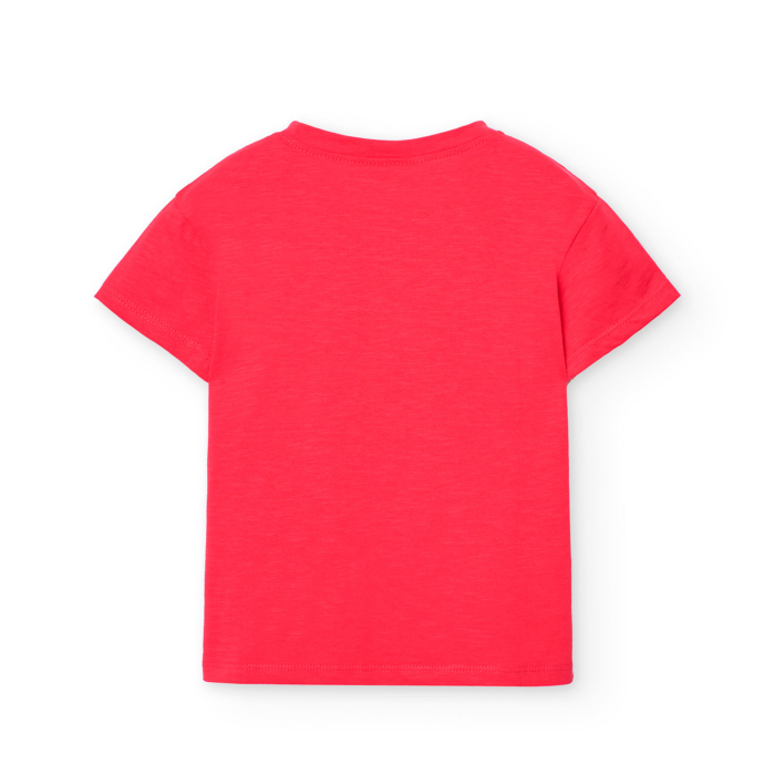 Tricou maneca scurta fete 4-14 ani, bumbac better cotton, fucsia, brand Boboli [3]