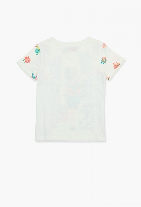 Tricou maneca scurta fete Boboli 4-14 ani cu imprimeu fetita [2]