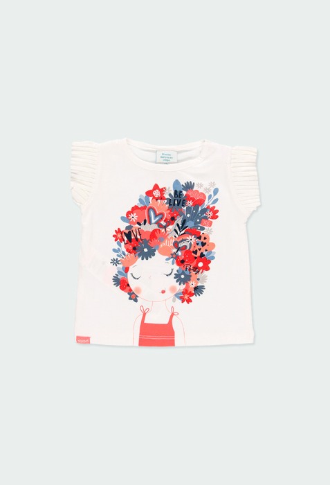Tricou maneca scurta fete , imprimeu floral, Boboli [1]