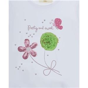 Tricou maneca scurta fetite, imprimeu floral, UBS2 [3]