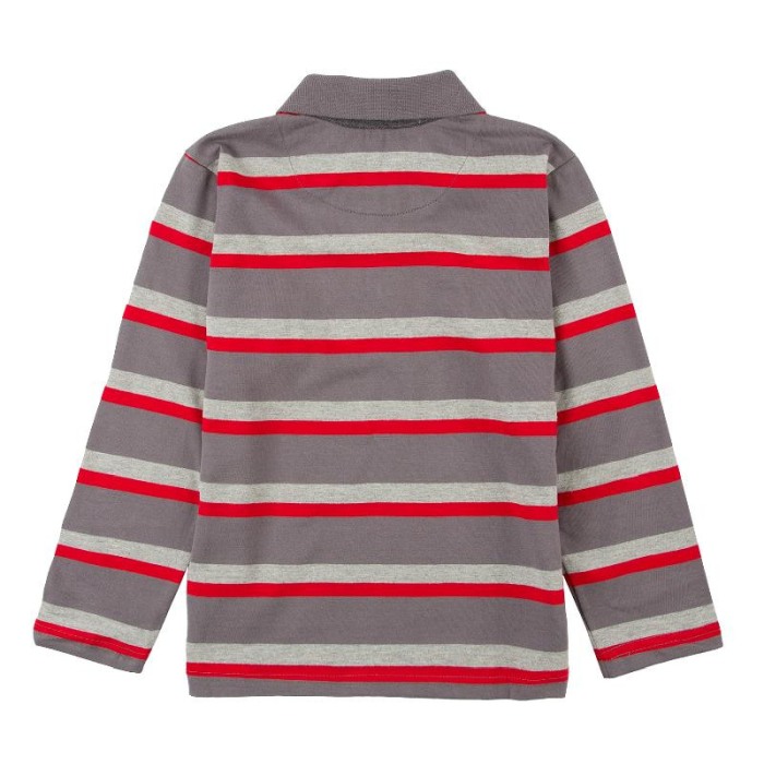 Tricou polo baiat cu dungi rosii, Boboli [2]