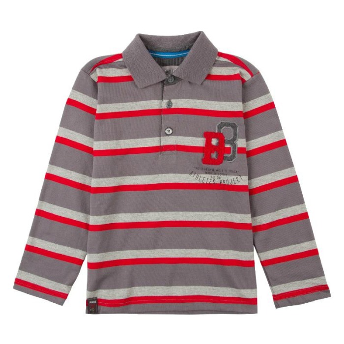 Tricou polo baiat cu dungi rosii, Boboli [1]