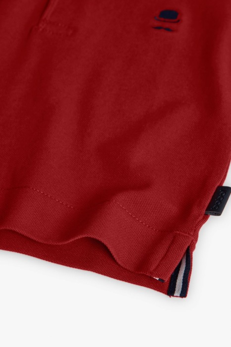Tricou polo baieti, maneca lunga, rosu burgund, brand Boboli [4]