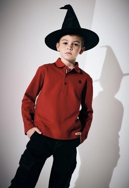 Tricou polo baieti, maneca lunga, rosu burgund, brand Boboli [1]