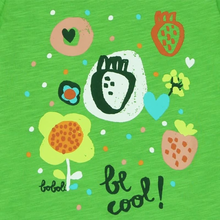 Tricou verde fetite cu imprimeu, Boboli [4]