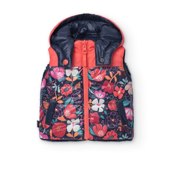 Vesta reversibila fete, imprimeu floral, Boboli [4]