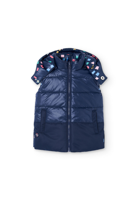 Vesta reversibila fetite, gluga detasabila, antivant, imprimeu multicolor, brand Boboli [5]