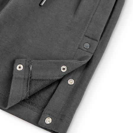 Pantaloni scurti baieti, bumbac, capse laterale, gri, brand Boboli [3]