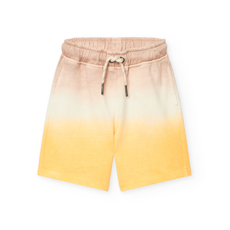 Pantaloni scurti/sorturi - Pantaloni scurti baieti 2-14 ani, bumbac, degradee, bej, brand Boboli