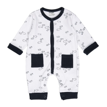 Fete/Baieti 0-24 luni - Babybol Salopeta bebe fara botosel , imprimeu pestisori