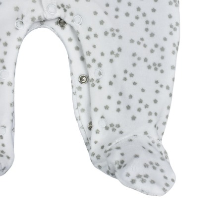 Babybol Salopeta catifea cu maneca lunga fetite 0-18 luni, stelute gri [3]