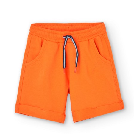 Fete/Baieti 2- 16 ani - Bermuda bumbac baiat, portocalie, Boboli