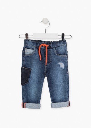 Fete/Baieti 0-24 luni - Blugi bebe baiat ,aspect uzat, Losan