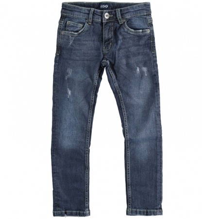 Fete/Baieti 2- 16 ani - Blugi bumbac strech baieti 8-16 ani, efect vintage, iDO