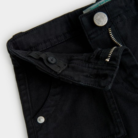 Blugi fete Cargo, evazati, negri, Boboli [2]