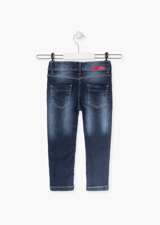 Blugi fete strech, broderie gargarite, denim [1]